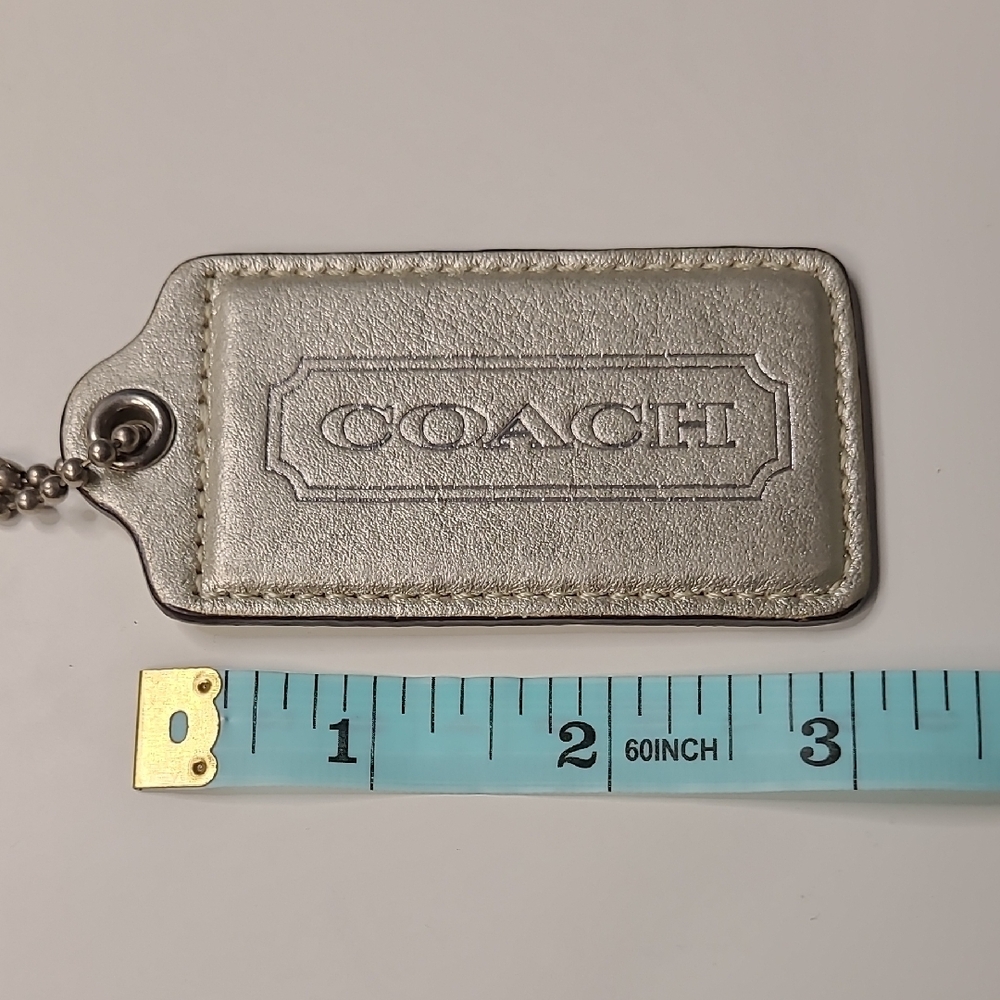 SOLD Coach Poppy Gold 3" and Clear 2" Hang Tag Set 2010 Rare Poppy - Picture 3 of 7